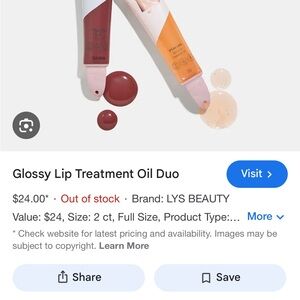Lys Beauty. Sephora Glossy Lip Treatment Oil Duo